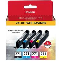 Canon (CLI-271) PIXMA MG5720, MG5721, MG5722, MG6820, MG6821, MG6822, MG7720 4-Color (BK / CMY) Ink