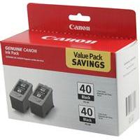 (PG-40) iP1600, iP1700, MP 150, 160, 170, 400, 450 Black Twin Pack 2 Pack of 0615B002