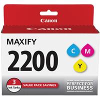 Canon (PGI-2200) MAXIFY MB5020, MB5320, iB4020 CMY Ink Cartridge Pack (700 Yield)