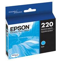 Epson (220) WorkForce WF-2630, 2650, 2660 DURABrite Ultra Cyan Ink Cartridge (165 Yield)