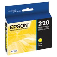 Epson (220) WorkForce WF-2630, 2650, 2660 DURABrite Ultra Yellow Ink Cartridge (165 Yield)