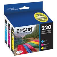 Epson (220) WorkForce WF-2630, 2650, 2660 DURABrite Ultra Cyan / Magenta / Yellow Ink Cartridge Mult
