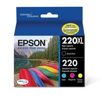 Epson (220) WorkForce WF-2630, 2650, 2660 Durabrite Ultra XL Black and Color Combo Pack Ink Cartridg