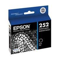 Epson (252) WorkForce WF-3620, 3640, 7110, 7610, 7620 DURABrite Ultra Black Ink Cartridge (350 Yield