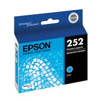 Epson (252) WorkForce WF-3620, 3640, 7110, 7610, 7620 DURABrite Ultra Cyan Ink Cartridge (300 Yield)