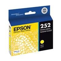 Epson (252) WorkForce WF-3620, 3640, 7110, 7610, 7620 DURABrite Ultra Yellow Ink Cartridge (300 Yiel