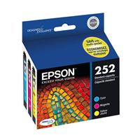 Epson (252) WorkForce WF-3620, 3640, 7110, 7610, 7620 DURABrite Ultra Cyan / Magenta / Yellow Ink Ca