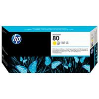 HP 80 Printhead / &lt;wbr&gt;Printhead Cleaner, Yellow (Ink Not Included)