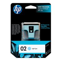 HP 02 Ink Cartridge, Light Cyan (220 Yield - 4&quot; x 6&quot; Prints)