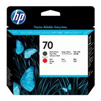 HP 70 Printhead, Matte Black / Red