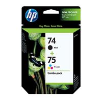 HP 74, 75 Ink Combo Pack (Includes 1 Each of CB335WN &amp; CB337WN)