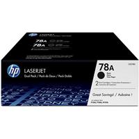 HP 78A LaserJet Pro P1606 /  M1536 MFP Series Black Toner Dual Pack (2,100 x 2 Yield) (2 Pk of CE278