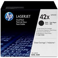 HP 42X (Q5942XD) LaserJet 4250, 4350 2-Pack High Yield Black Original LaserJet Toner Cartridges (2 x