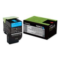 Lexmark (700XCG) CS510 Extra High Yield Cyan Return Program Toner Cartridge for US Government (4 000