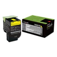 Lexmark (700XYG) CS510 Extra High Yield Yellow Return Program Toner Cartridge for US Government (4 0