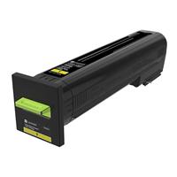Lexmark CS820, CX820, CX825, CX860 Yellow Return Program Toner Cartridge (8,000 Yield)