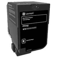 Lexmark CS720, CS725, CX725 Black Return Program Toner Cartridge (3,000 Yield)