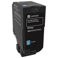 Lexmark CS725 High Yield Cyan Return Program Toner Cartridge (12,000 Yield)