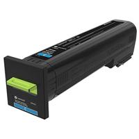 Lexmark CX820, CX825, CX860 High Yield Cyan Return Program Toner Cartridge for US Government (17,000
