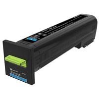 Lexmark CX825, CX860 Extra High Yield Cyan Return Program Toner Cartridge for US Government (22,000