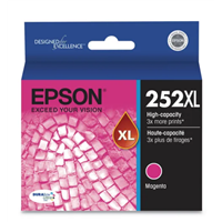 Epson (252XL) WorkForce WF-3620 /  5690 /  7620 DURABrite High Capacity Magenta Ink (1,100 Yield)